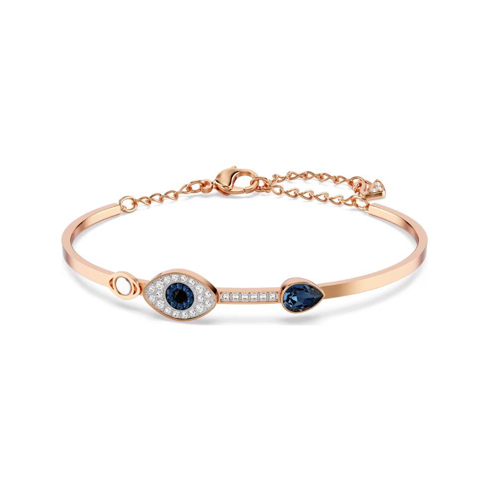 Swarovski Symbolic Bangle Evil Eye, Blue, Mixed Metal Finish