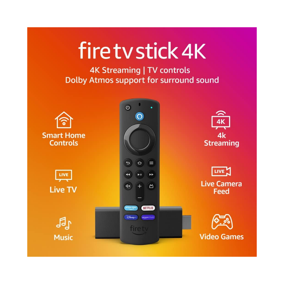 Amazon Fire TV 4K Ultra HD Firestick Streaming Alexa Voice Remote