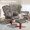 Homcom HOMCOM Reclining Armchair with Footstool and Adjustable Backrest, Brown 5