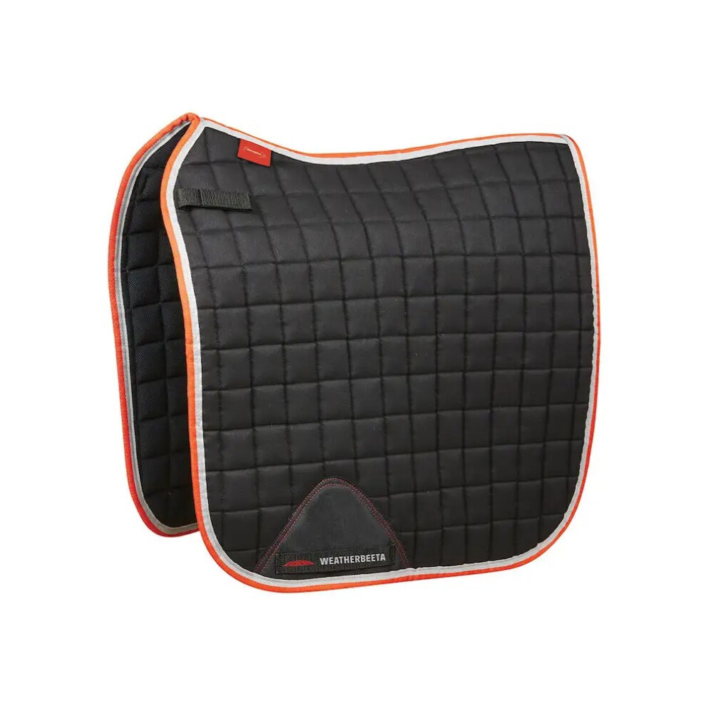 (Pony, Black/Silver/Red) Weatherbeeta Therapy-Tec Horse Dressage Saddlepad