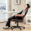 Homcom HOMCOM Executive Office Chair High Back Computer Chair with Armrests Brown 6