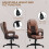 Homcom HOMCOM Executive Office Chair High Back Computer Chair with Armrests Brown 3