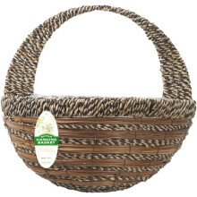 Gardman 16-Inch Round Round Sisal Rope & Fern Wall Basket
