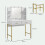 Homcom HOMCOM Makeup Vanity Desk Set with Lighted Mirror, Stool, Drawers, White 2