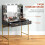 Homcom HOMCOM Makeup Vanity Desk Set with Lighted Mirror, Stool, Drawers, Black 3