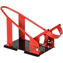 HOMCOM Motorcycle Wheel Chock 8-15.5 cm Metal Holder For Truck And Trailer