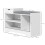 Homcom HOMCOM Upholstered Entryway Shoe Bench with Storage Drawer Open Shelf White 2