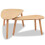 VidaXL vidaXL Solid Pinewood Coffee Table Set 2 Piece Brown Home Office Side End 3