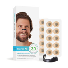 (Black 30pcs) Nasal Breathing Dilators Magnetic Nasal Strips Increase Air Intake Improve Sleep Quality