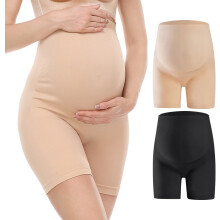 Women's Maternity Knickers, 2Pcs High Waist Stretchable Pregnancy Panties, Soft Breathable Under The Bump Pregnancy Postpartum Underwear