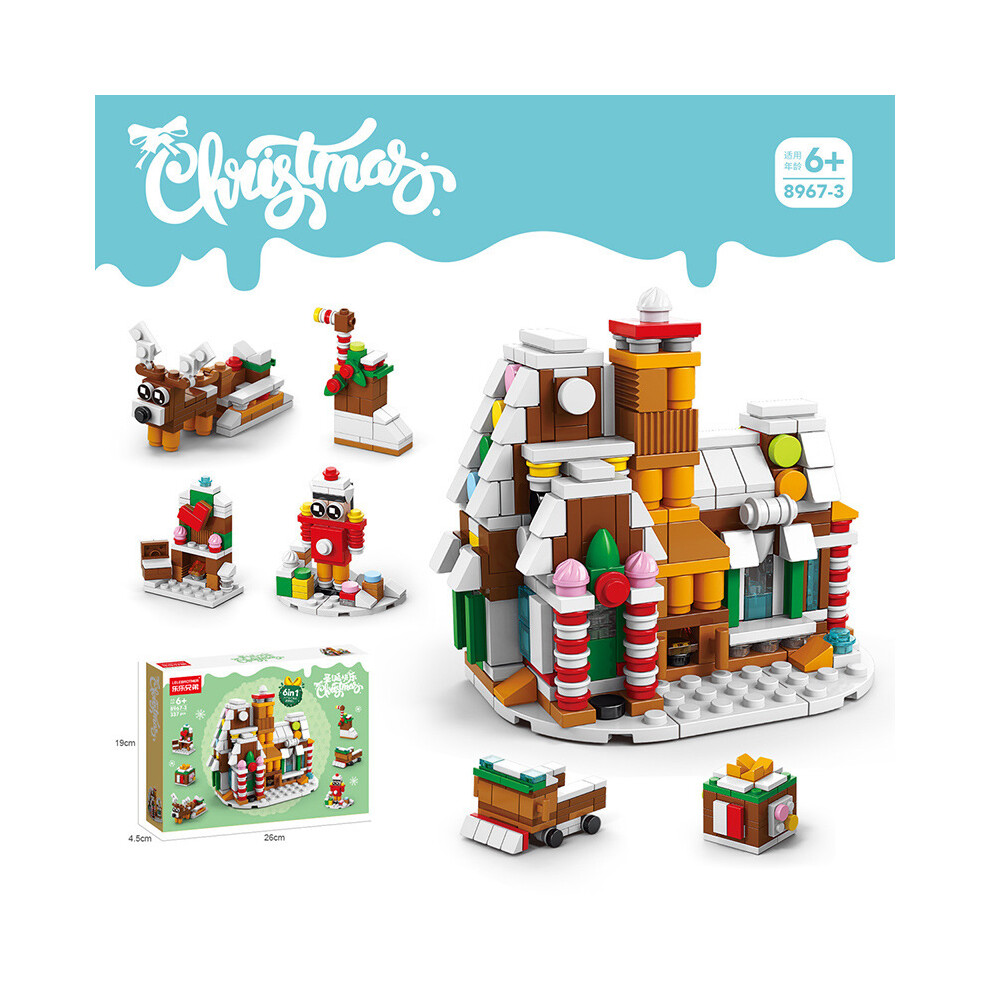 (Christmas Gingerbread House 337pcs) Christmas block set Christmas Advent Gift