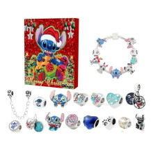 (Lilo & Stitch B) 2024|2025 Christmas Advent Calendars DIY Charm Bracelet Set 24 Days Surprise Gift