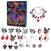 (Mickey Mouse B) 2024|2025 Christmas Advent Calendars DIY Charm Bracelet Set 24 Days Surprise Gift
