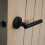 (Privacy Quick Latch) ONYX Laurel Push Button Privacy Latch & Handle Set 3