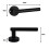 (Privacy Quick Latch) ONYX Laurel Push Button Privacy Latch & Handle Set 6