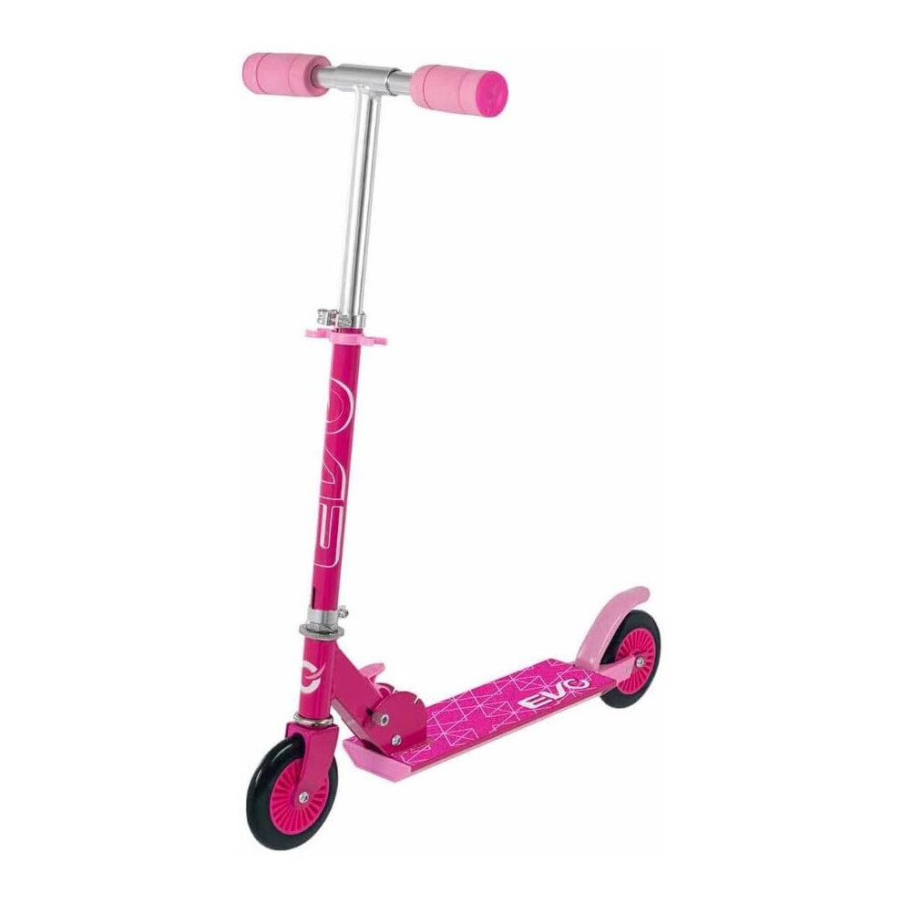 hot-bargains--hot-bargains-evo-inline-children-scooter-pink-and-blue-colour-2-wheeled-kids--scooter---adjustable-handle-height---easy-foldable