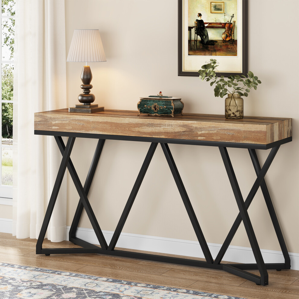 Tribesigns 55 Inches Console Table, Sofa Table Wood Entryway Table