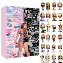 (H) Singer Taylor Swift Acrylic Keychain 24 Day Advent Countdown Calendar Fan Gift