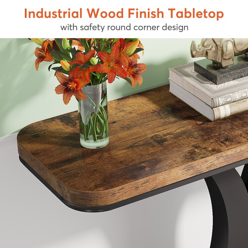 Tribesigns Tribesigns Industrial Console Table, 100cm Narrow Entryway Foyer Table 1