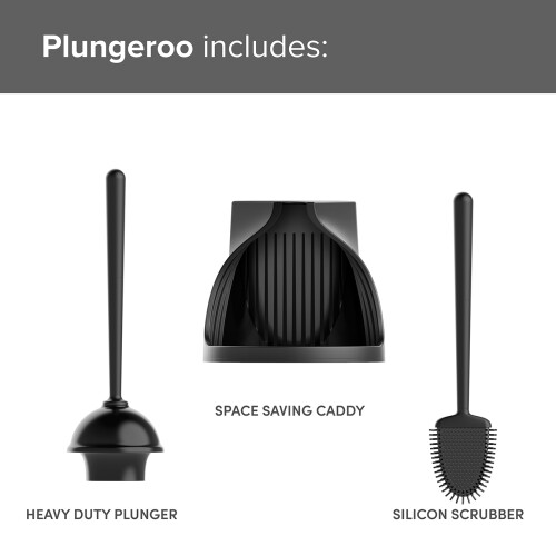 Plungeroo Plunger and Toilet Scrubber 1