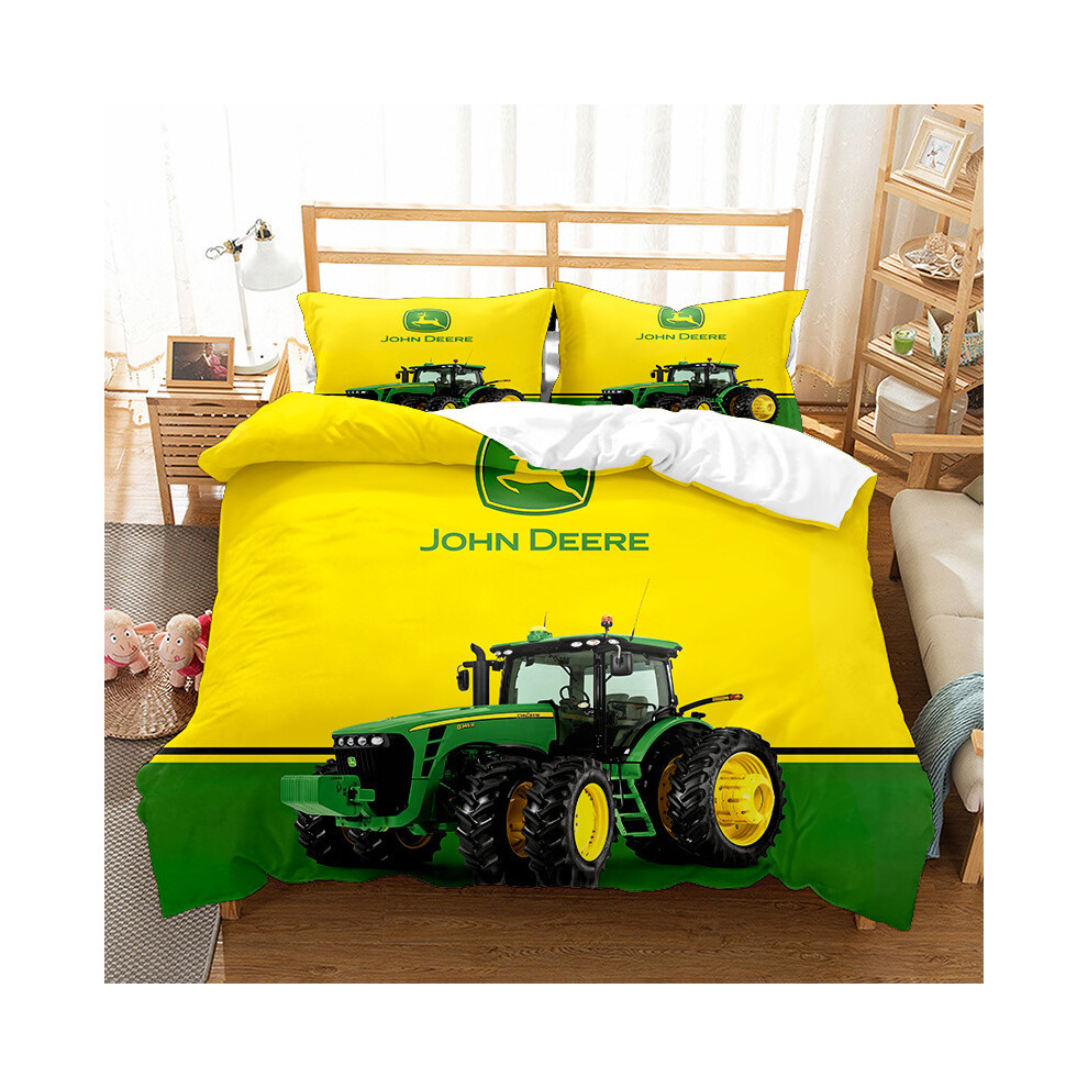 (Style RM-1, Double 200*200cm) Gift For John Deere Fans Printed Bedding Set Double Single Duvet Covers And Pillowcases