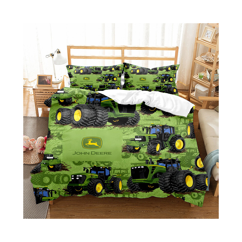 (Style RM-4, Single 135*200cm) Gift For John Deere Fans Printed Bedding Set Double Single Duvet Covers And Pillowcases