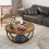Tribesigns Tribesigns Round Coffee Table, Industrial 2-Tier Circle Coffee Table 6