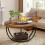 Tribesigns Tribesigns Round Coffee Table, Industrial 2-Tier Circle Coffee Table 12