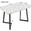 117x68cm, Metal Frame Rectangular Dining Table Modern Marble Pattern 2