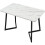 117x68cm, Metal Frame Rectangular Dining Table Modern Marble Pattern 4
