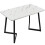 117x68cm, Metal Frame Rectangular Dining Table Modern Marble Pattern 3