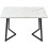 117x68cm, Metal Frame Rectangular Dining Table Modern Marble Pattern 6