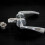 (Satin Chrome, Privacy Quick Latch) VIBE Twirl Privacy Push Button Latch & Handle Sets 4