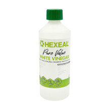Hexeal Pure Value White Vinegar 500ml - 500ml Bottle of Food Grade White Vinegar for Cooking, Cleaning, Pickling & Baking Cleans Surfaces, Deodorise
