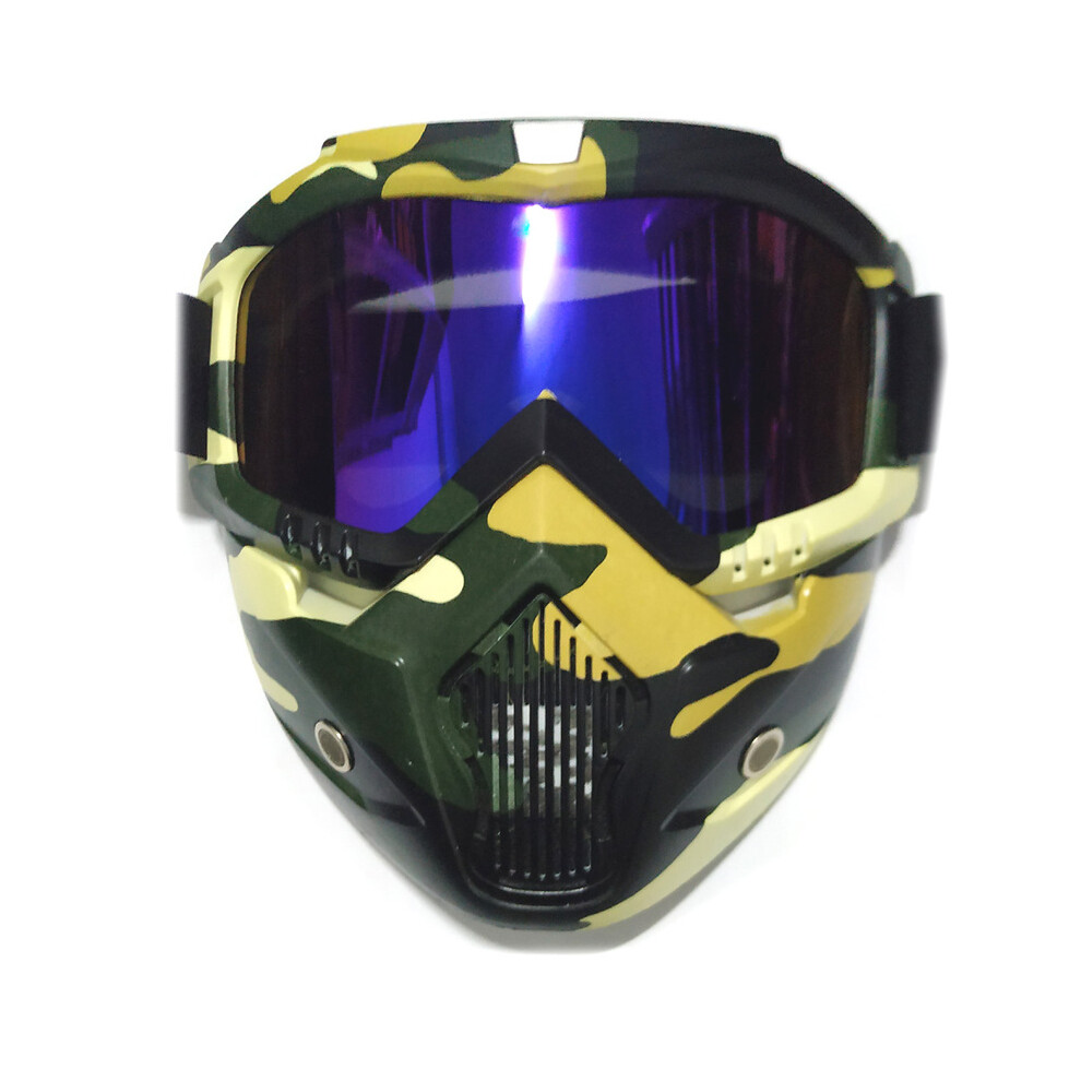 (A3) Motocross Goggles Glasses Face Dust Mask With Detachable Motorcycle Oculos 9487227247400