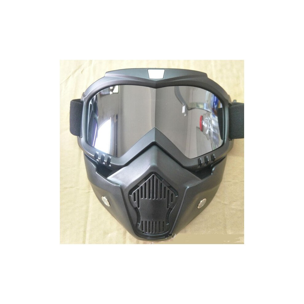 (5) Motocross Goggles Glasses Face Dust Mask With Detachable Motorcycle Oculos 9487227274352