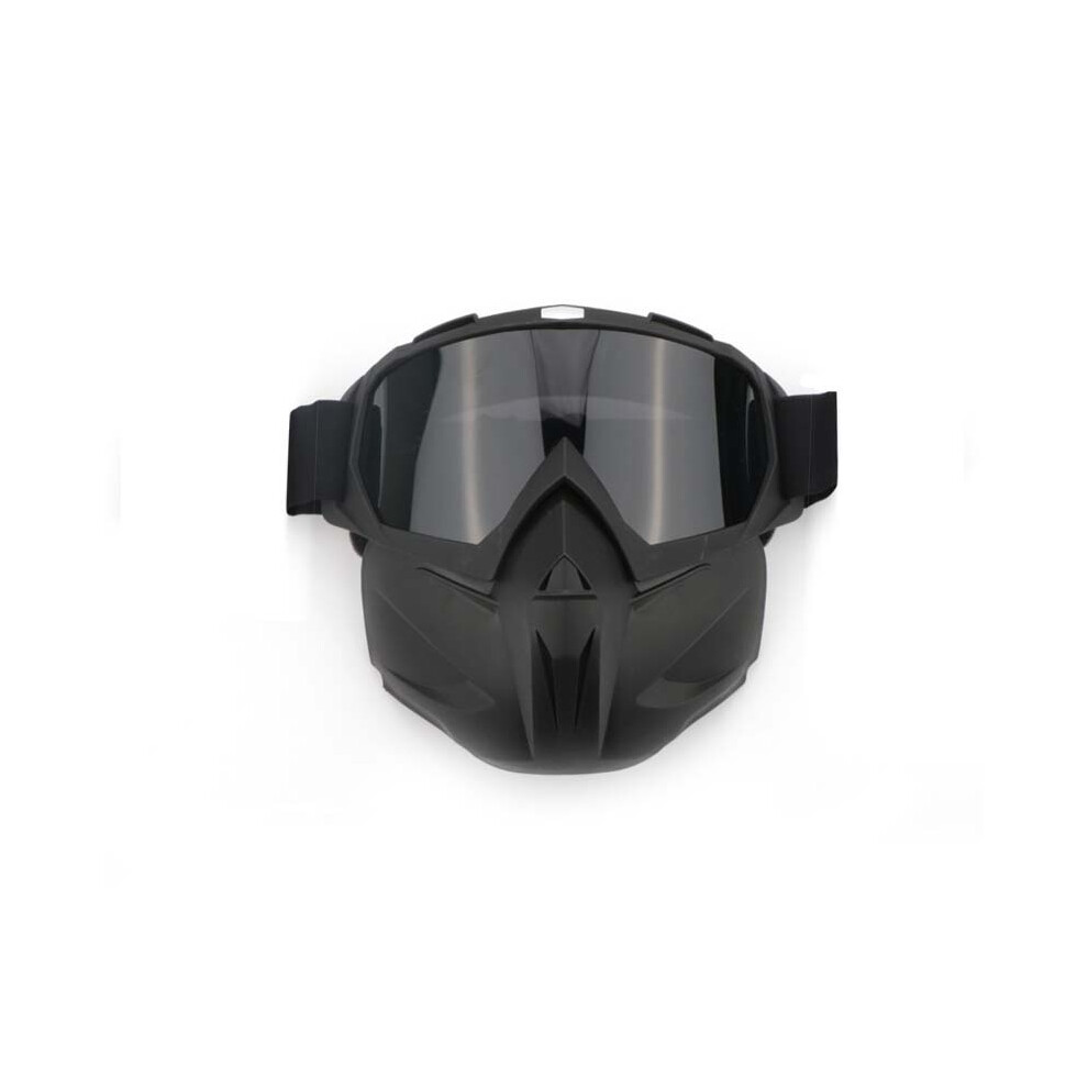 (A4 Lens) Motorcycle Face Mask Goggles Motocross Off-Road Atv Dirt Bike Eyewear Gray 9487227272860