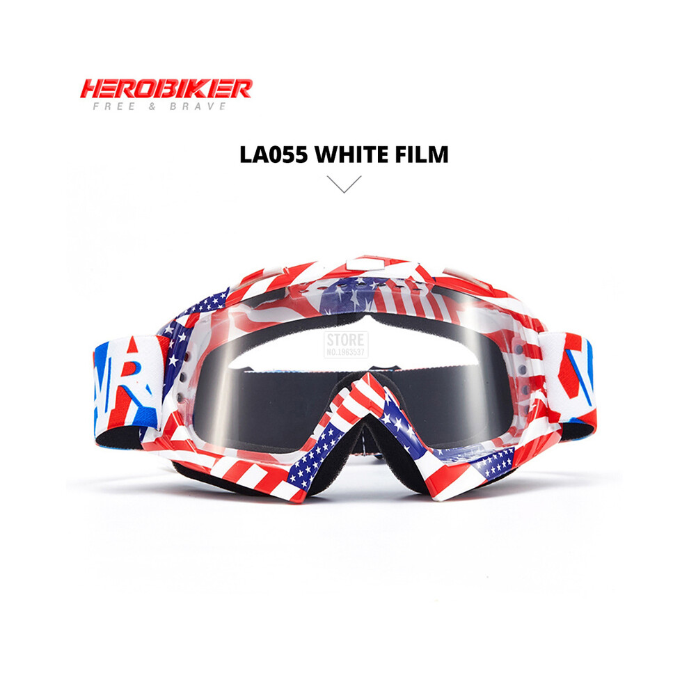 (LA055 White) Motocross Goggles Cycling Motorcycle Goggles Ski Glasses Snowboard Moto-image-OPC-PFBZM9Q-NEW