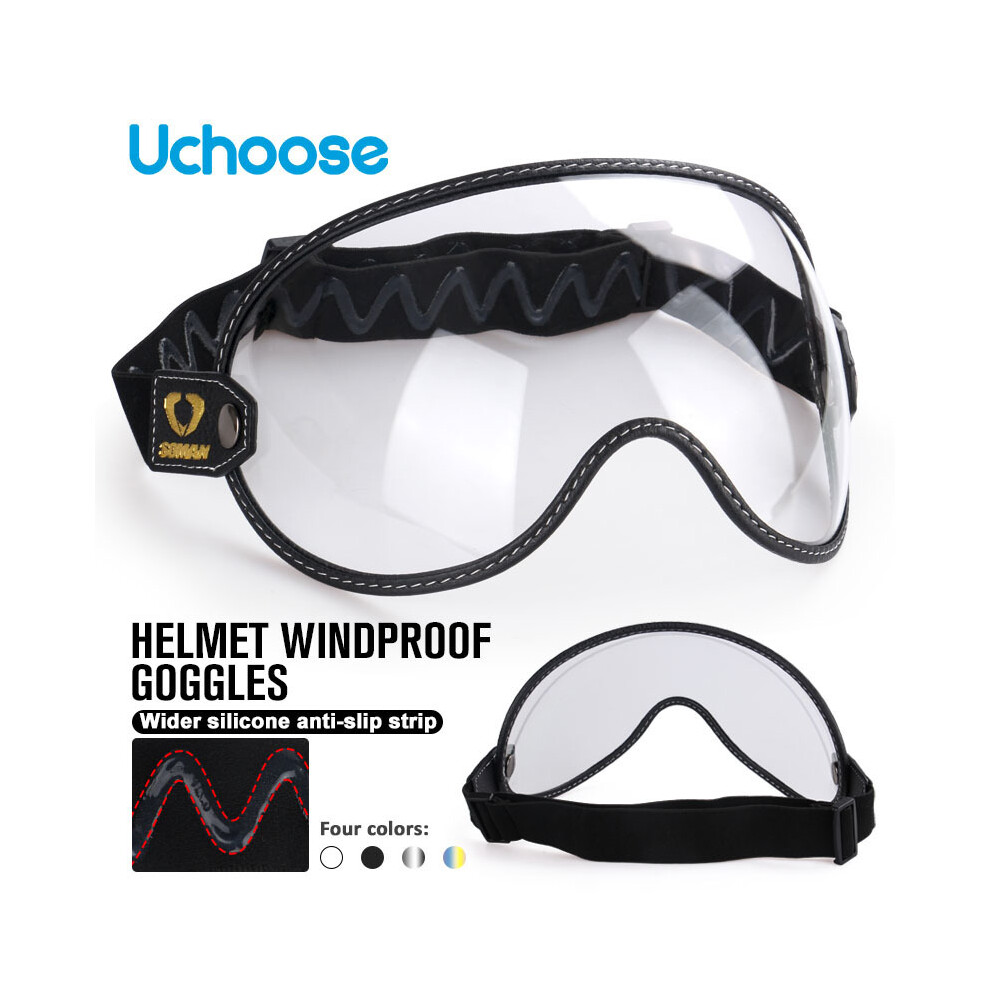 (Silver) Motorcycle Helmet Bubble Shield Visor Lens Sunglasses Goggles Accessories Silver 9487227250950
