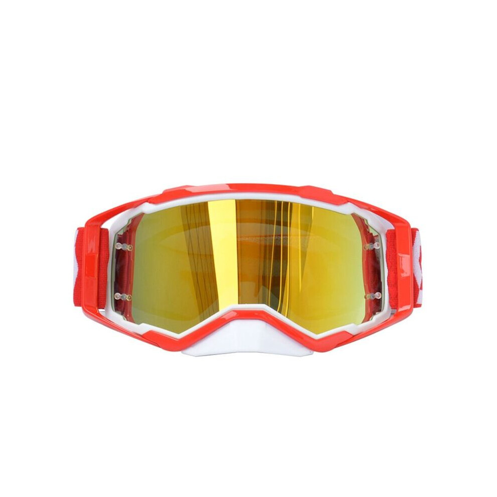 (Red) Cool Motorcycle Goggles Outdoor Cycling Motocross Helmet Glasses Riding Red 9487227249749