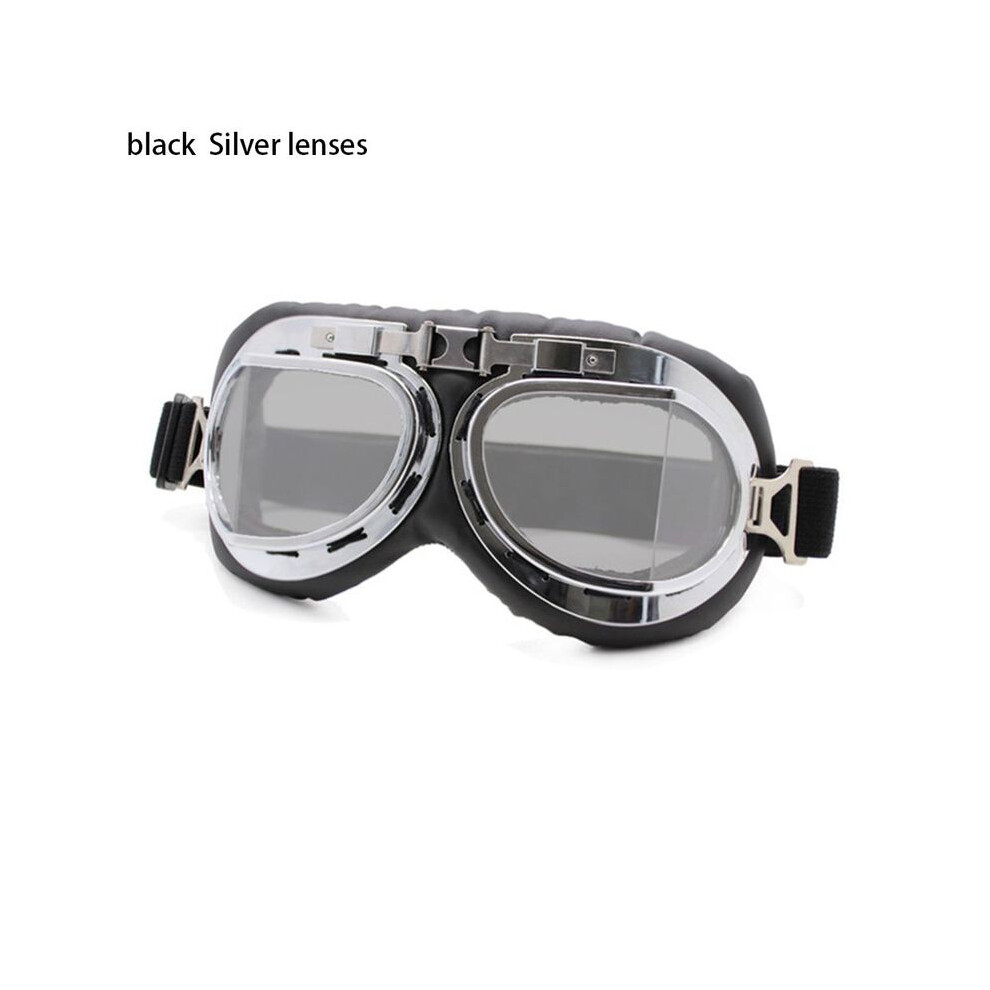 ( Lenses4) Cool Motorcycle Goggles Outdoor Cycling Motocross Helmet Glasses Riding Silver 9487227291229