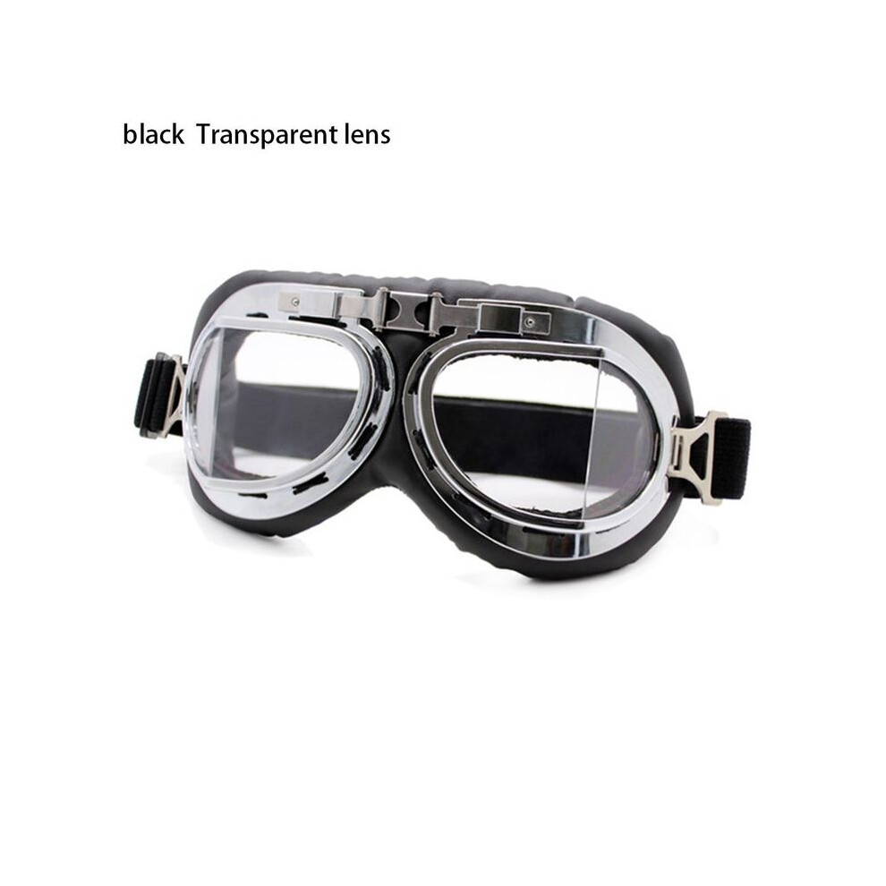 (Transparent Lens4) Cool Motorcycle Goggles Outdoor Cycling Motocross Helmet Glasses Riding 9487227291236