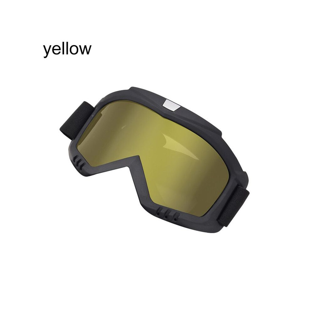 (Yellow4) Cool Motorcycle Goggles Outdoor Cycling Motocross Helmet Glasses Riding 9487227295739