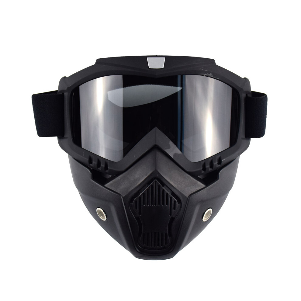 (Mjg-020 ) Mask Goggles Motocross Goggles For Motorcycle Shark Helmet Glasses Retro Black 9487227296705
