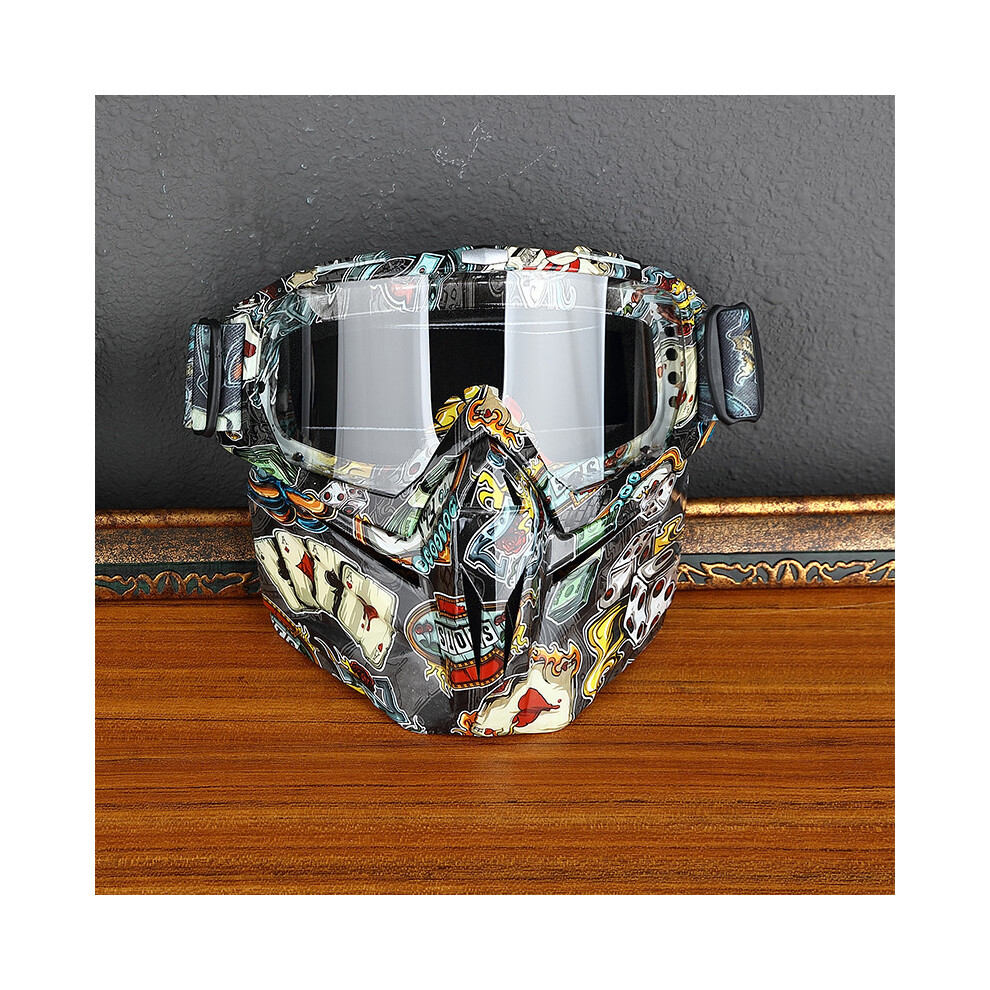 (Transparent Lens1) Windproof Glasses Motorcycle Goggles Riding Goggles Dust Proof Sand Proof 9487227254163