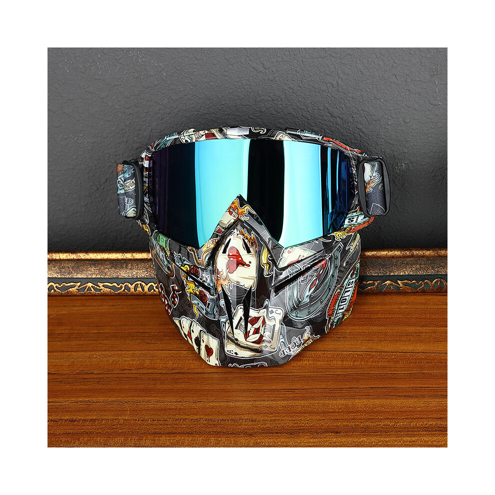 ( Color Lens) Windproof Glasses Motorcycle Goggles Riding Goggles Dust Proof Sand Proof Grey 9487227254224