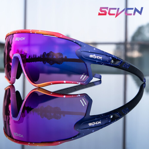 (20B) Pochromic Cycling Glasses MTB Riding Running Sunglasses UV400 Polarized 1