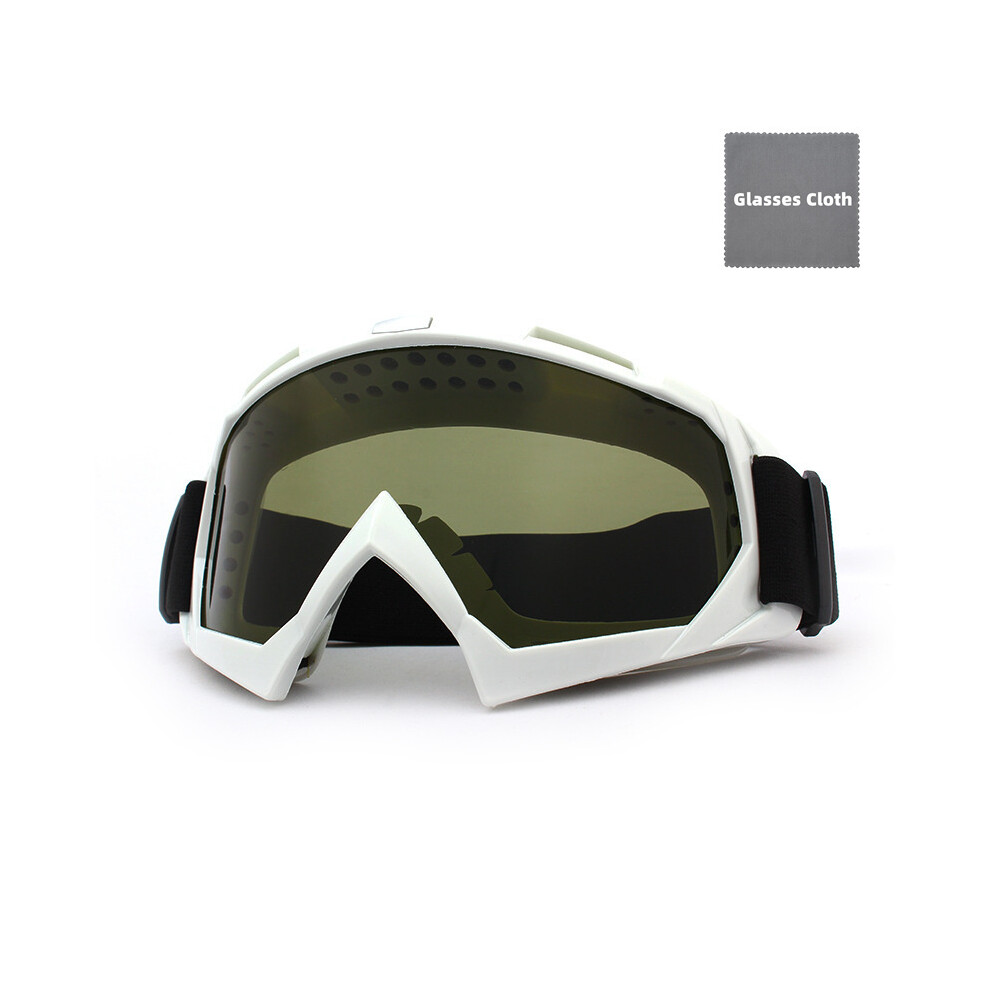 (-Grey) Off-Road Goggles Motocross Glasses Mtb Atv Motorcycle Goggles Mask Removable White/Grey 9487227293209