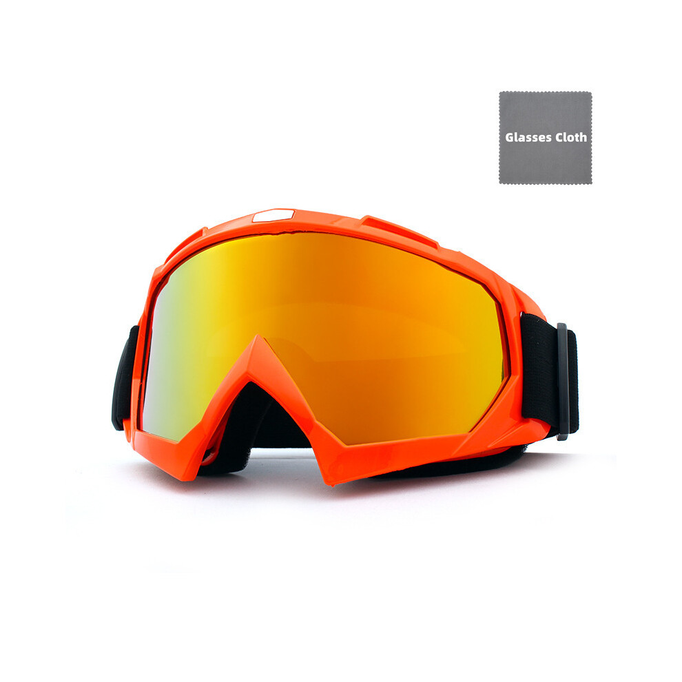 (-Gold) Off-Road Goggles Motocross Glasses Mtb Atv Motorcycle Goggles Mask Removable Red/Gold 9487227293476