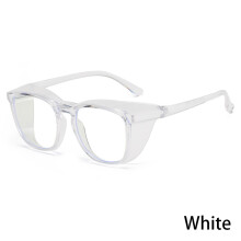 (Transparent White) Transparent Sand-proof Anti-shock Biking Safe Goggles Anti Blue Light